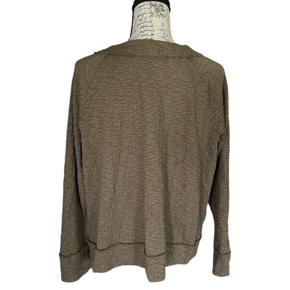 Two By Vince Camuto Cotton Blend Green Button Front Jacket Size X-large - Picture 2 of 4